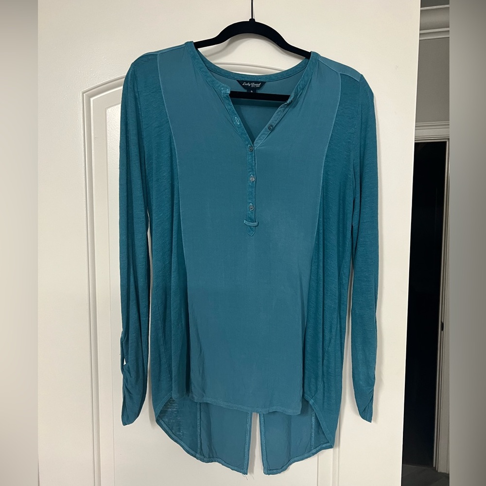 Lucky Brand Turquoise Button Down Shirt Size S